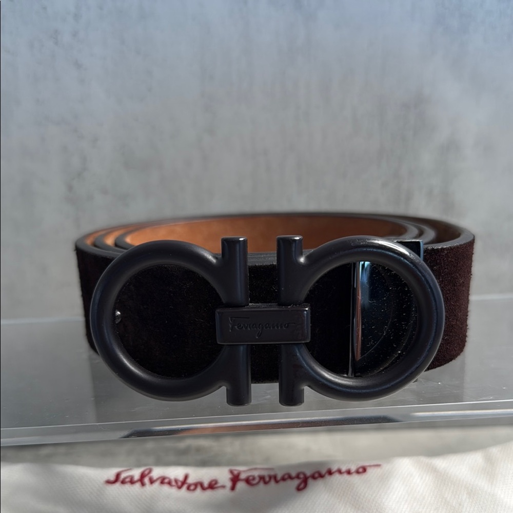 Salvatore Ferragamo Black Leather Belt - Picture 2 of 6